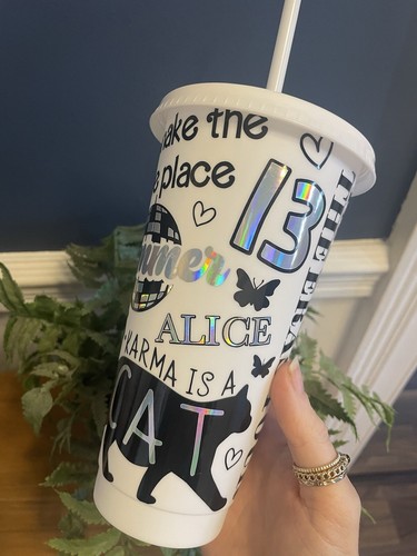 Taylor Swift inspiriert The Eras Tour 24 Unzen Mehrwegbecher Kaltbecher mit Strohhalm - Bild 6 von 8