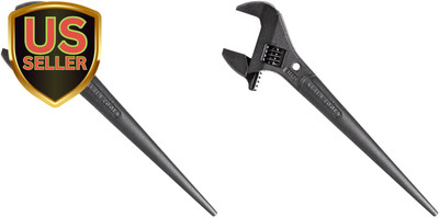Adjustable Spud Wrenches (16-Inch & 10-Inch) with Tether Holes