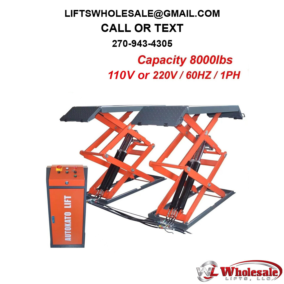 New KATOOL KT-X95 8,000lb Full Rise Scissor Lift | eBay