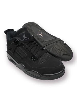 Size 6.5Y - Jordan 4 Retro Mid Black Cat | eBay