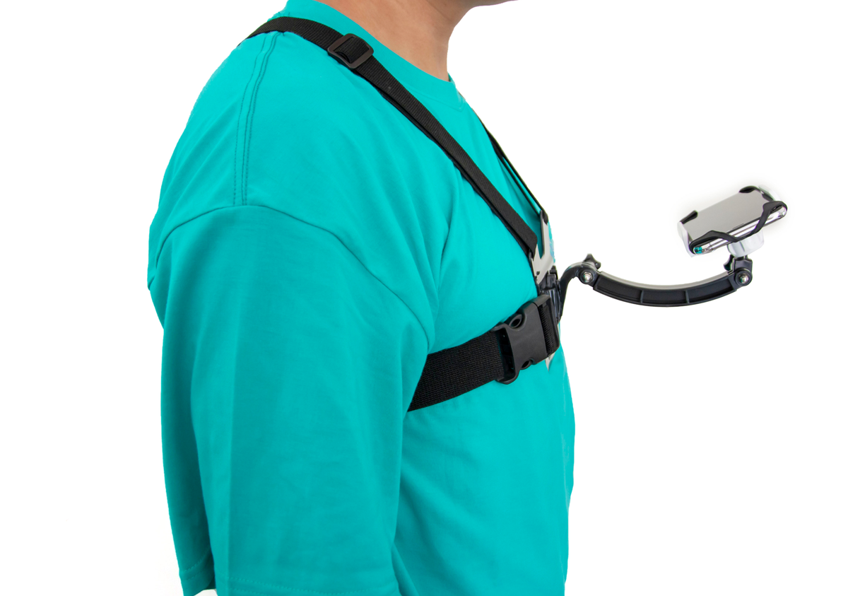 Hands Free Cell Phone Chest Mount for Paragliding Paramotor PPG