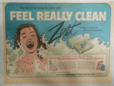 Zest Soap Ad: Feel Really Fresh ! from 1950's Size: 11  x 15 inches