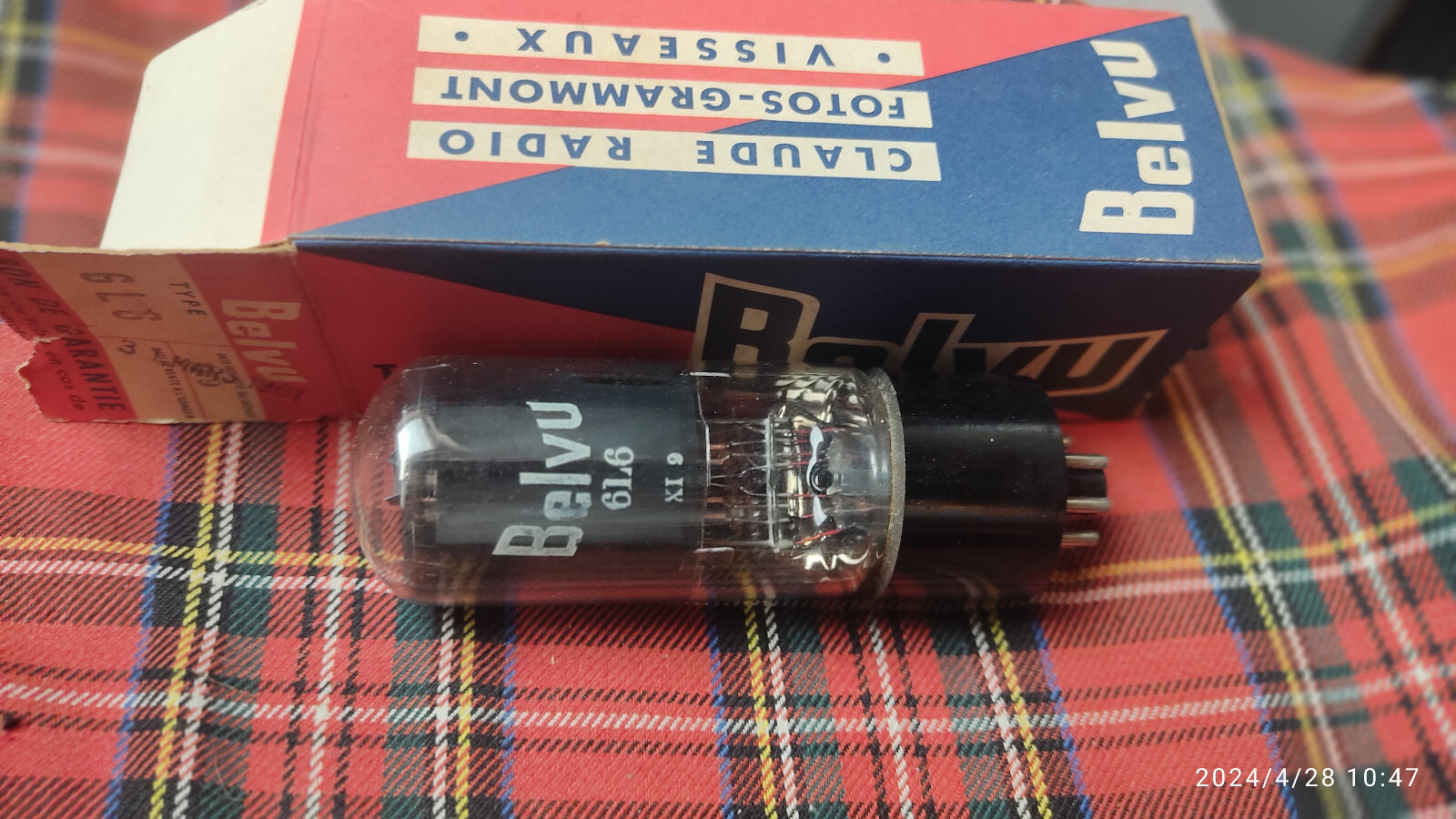 Tube 6L6 Belvu NOS NIB pentode de puissance pour amplificateur audio vintage