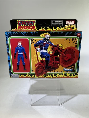 Marvel Legends Retro Ghost Rider Motorcycle Johnny Blaze 3.75" Figure 2023 #ML