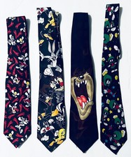 Lot of 4 Looney Tunes Neck Ties