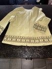 JM Collection Woman’s Beige Zip Front Lagenlook Embroidered Boho Jacket Sz  16 W — photo 9