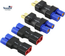4Pcs T-Plug Style to EC3 Male Female RC Connector Adapter E07-4