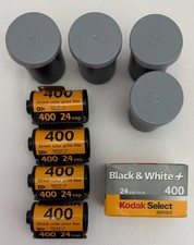 Lot of 5 Rolls Kodak 400 24 Exp Color Prints Black White Film Expired