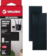 VELCRO Brand Heavy Duty Fasteners  4x2 Inch Strips with Adhesive 8 Sets  Ho...