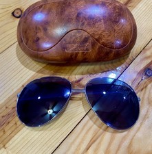 VINTAGE RARE WOODGRAIN PORSCHE DESIGN BY CARRERA SUNGLASSES CASE W/ LENSES