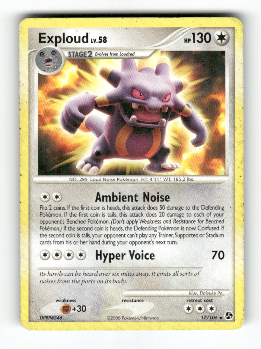 Exploud - 17/106 - Great Encounters - Pokemon - Rare - MP