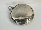 Antique Small Solid Silver Pill Box ( Compact ), Hallmarked Birmingham In 1918