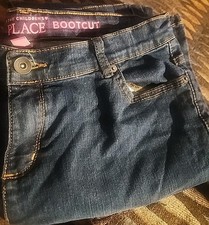 Children's Place Girls 18 Plus Bootcut Blue Denim Jeans