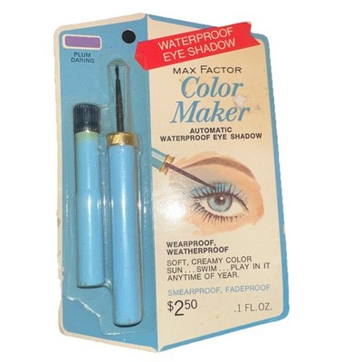 VINTAGE MAX FACTOR Color Maker Automatic Waterproof Eye Shadow Plum Daring