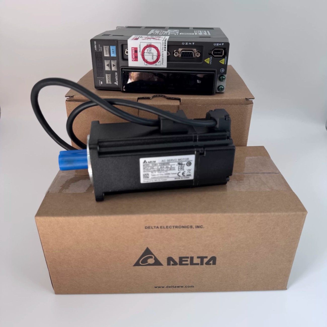 New DELTA ECMA-C20604SS + ASD-B2-0421-B 0.4KW 400W AC Servo Motor Drive Kit