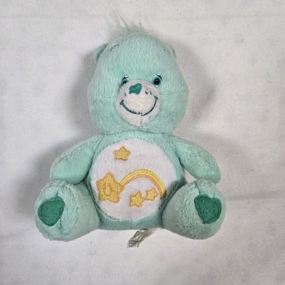Care Bear Plush Wish Bear Shooting Star 9  2003 Teal Stuffed Toy Nanco
