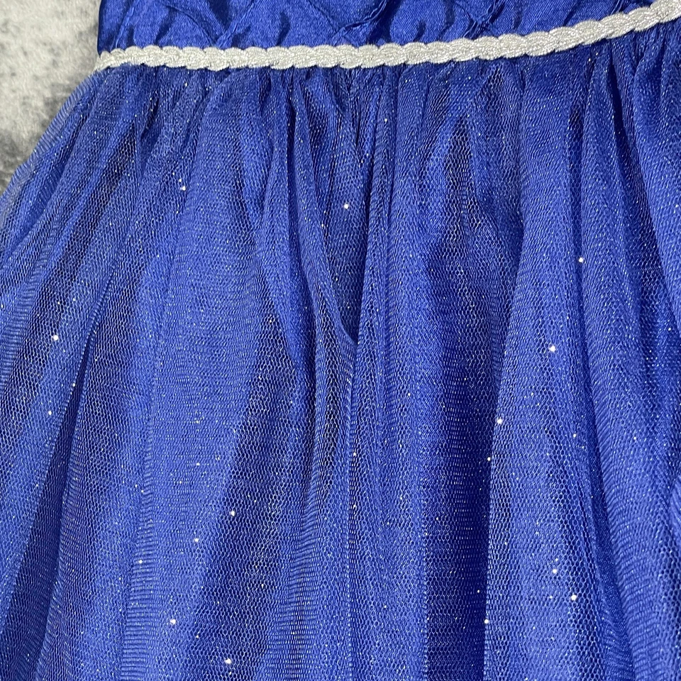 Vestido Marmellata Niñas 3T Azul Brillante Tul Fiesta Vacaciones Formal Navidad Cumpleaños Foto 4 de 4