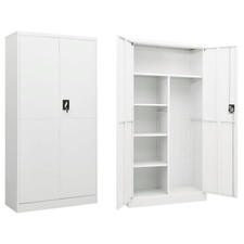 WALPLUS Locker Cabinet White 90x40x180 cm Steel