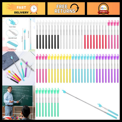 32 Pack Extendable Pointer Sticks for Classroom & Presentations - 8 Colors, Teac