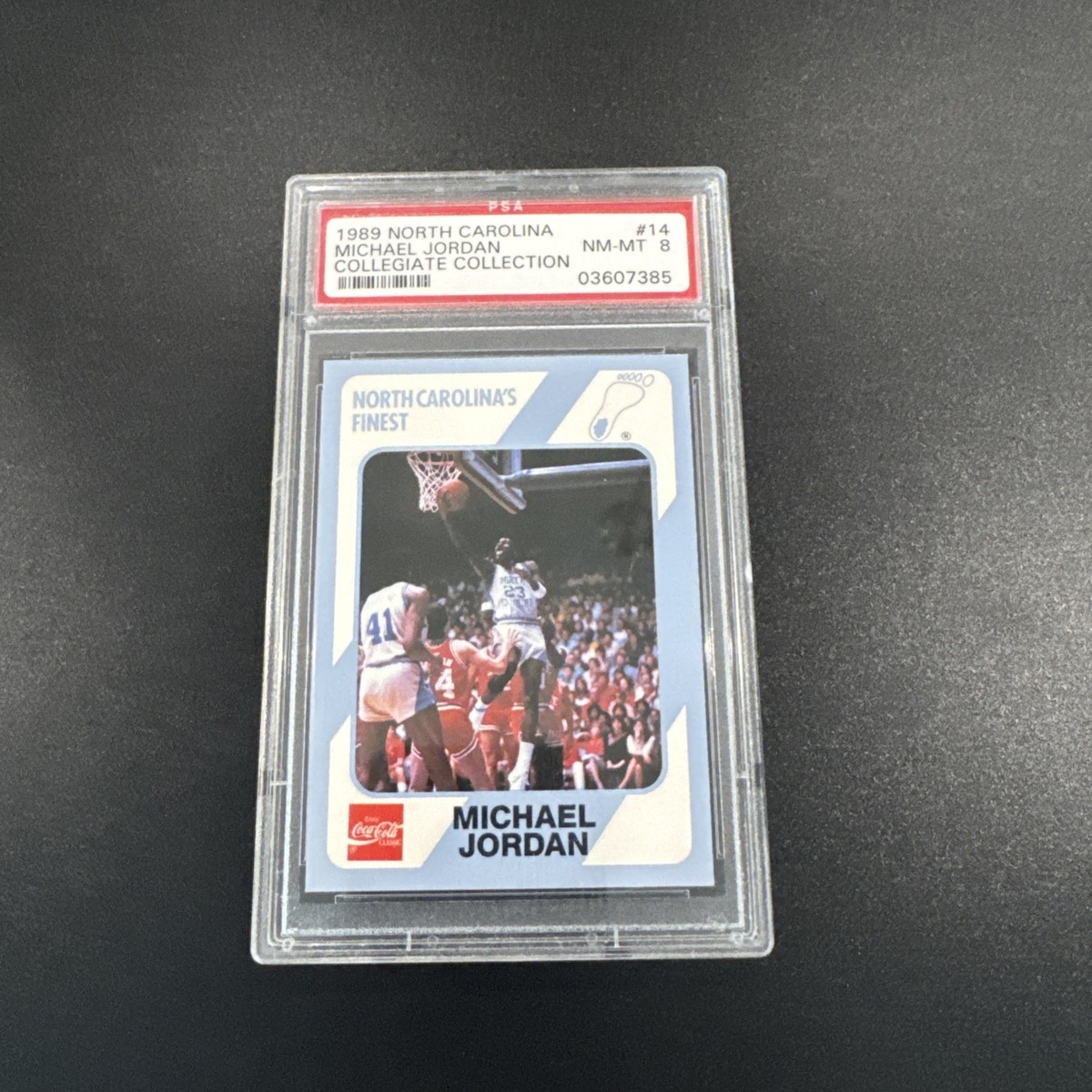 1989 North Carolina Collegiate Collection #14 Michael Jordan PSA 8 