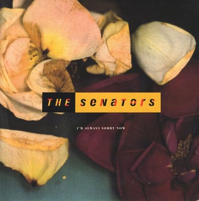Senators (Pop) I'm Always Sorry Now 7'' vinyl UK Virgin 1990 paper label design