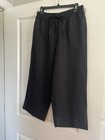 DKNY pure -100% Linen Wide Leg Palazzo Pants Sz Small,black — photo 1