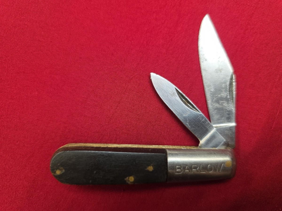 Vintage BARLOWの文鎮 70’s ANTIQUE VINTAGE BARLOW 2 BLADE POCKET JACK KNIFE WORN UNRESTORED 5