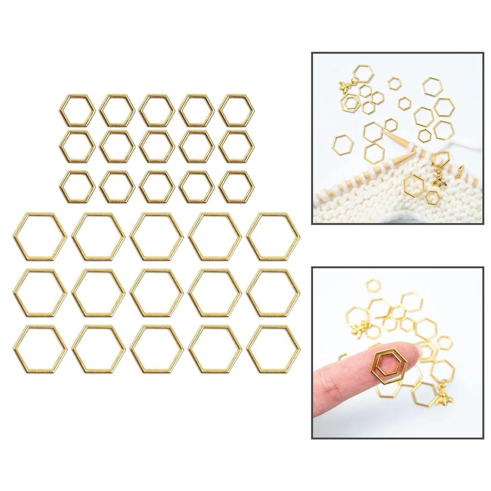 30 Piezas Marcadores de Puntada de Anillo Extraíbles Aleación de Zinc Pestillo de Ganchillo Reutilizable Foto 2 de 4