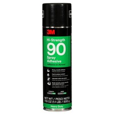 3M Hi-Strength Spray Adhesive 90, Clear 24 fl oz Net Wt 17.6 oz ,