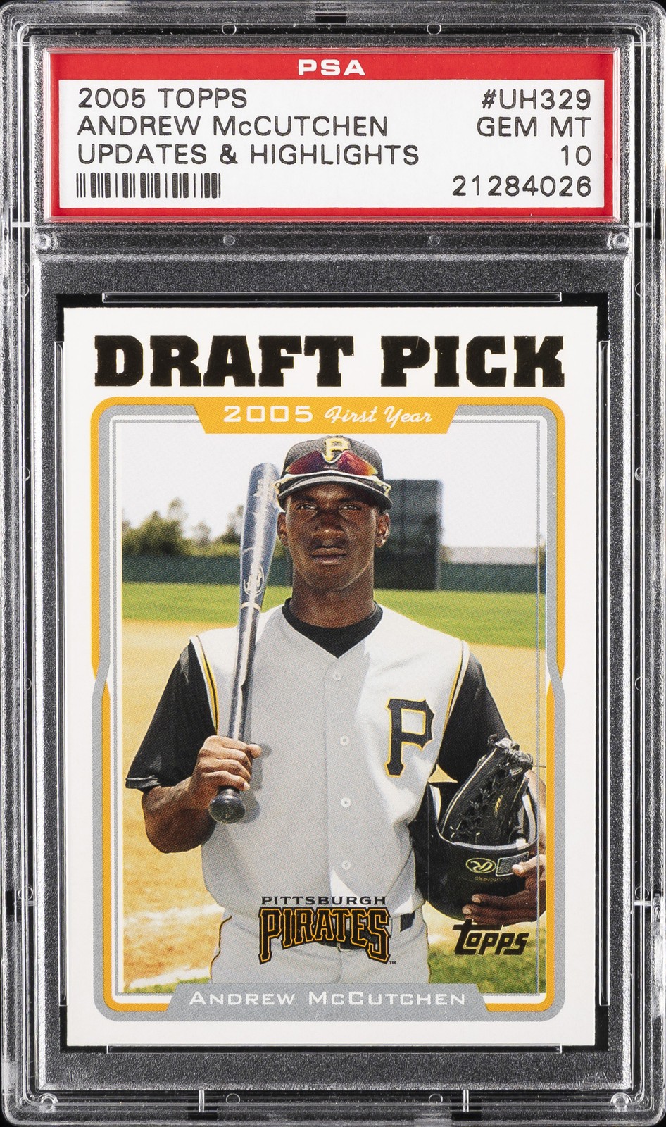 2005 TOPPS UPDATES & HIGHLIGHTS #UH329 ANDREW MCCUTCHEN ROOKIE RC PSA 10
