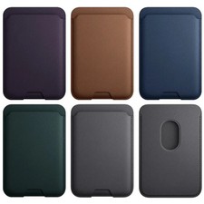 For iPhone 17 16 15 14 13 Original Leather Wallet Card Holder Case With MagSafe