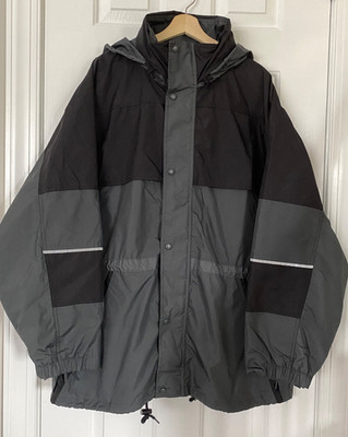 CINTAS Men's Waterproof Reflective Hooded Jacket Coat Size XL NEW