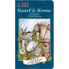 Lang Companies, Heart and Home 2 Year 2026 Pocket Planner, 8.25'' X 9.5'', We...