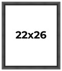 22x26 Frame Black Passaggi Solid Wood Picture Frame Width 1.5 Inches | Interior