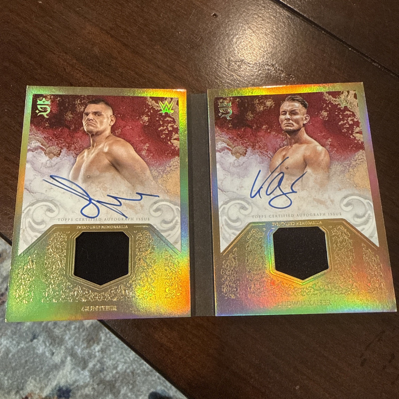 2025 Topps Royalty WWE Dual Booklet Relic Auto /25 - Gunther & Ludwig Kaiser