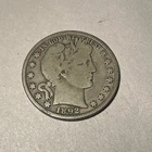 1892 Barber Half Dollar  "G+" - 90% silver