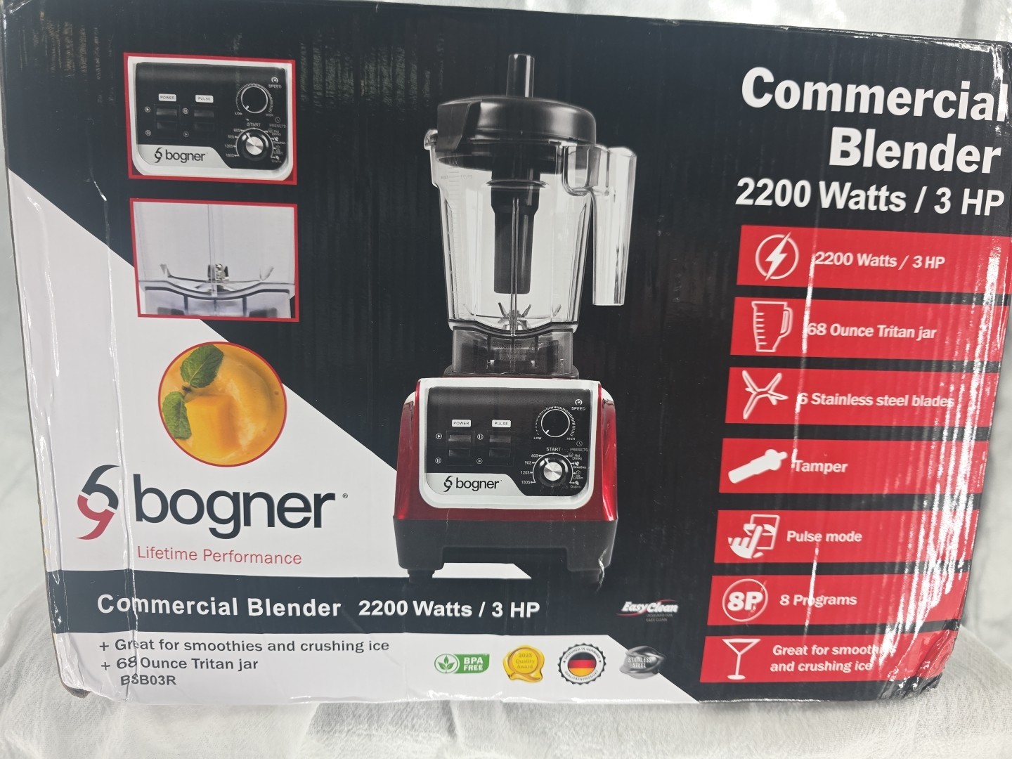3HP 2L Professional Blender Heavy Duty Commercial Blender Mi