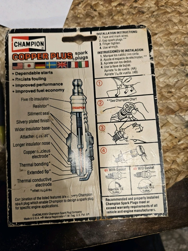 NOS 2 Pack Autolite AP3924 Platinum Spark Plug Sealed pkg. - Image 2 of 2