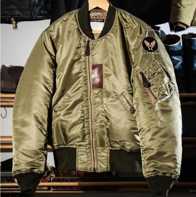 Simons Herren USAF B15B Fliegen Jacke MA1 Bomberjacke Pilot Nylon Flying Coats