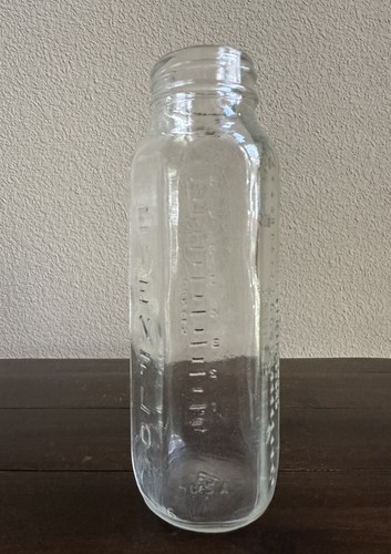 Biberon vintage Evenflo vetro trasparente goffrato 8 oz  - Foto 4 di 9