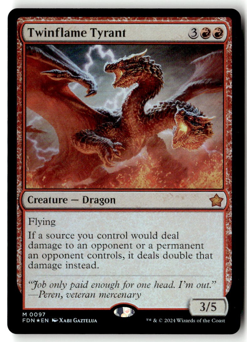 Twinflame Tyrant 97 Foil - Foundations - MTG - NM