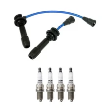 NGK Wire Set & Denso 4 Standard Spark Plugs Kit for Kia Sportage 2.0L L4 Base EX
