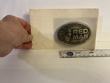 Vintage 1988 Red Man Chewing Tobacco Oval The Pinkerton Co. Belt Buckle New