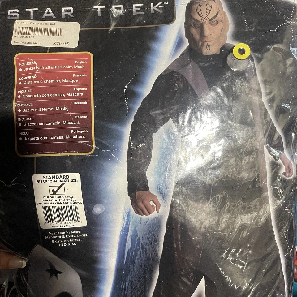 Fantasia padrão adulto Star Trek filme Nero tamanho único Rubie's - Imagem 2 de 4