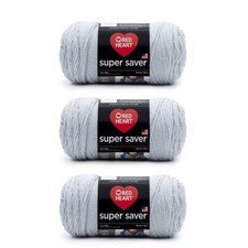 Super Saver Light Gray Yarn - 3 Pack of 198g/7oz - Acrylic - 4 Medium Worste...