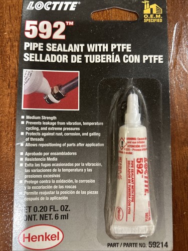 LOCTITE 592 Pipe Thread Sealant Thread Locker 6ml Tube * New in OEM package.   A