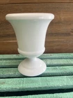 Vintage 6x4.5 Inch Milk Glass Pedestal Vase/ Planter/Urn