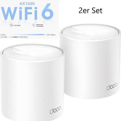 NEU TP-LINK Deco X10 2er Set Mesh-Netzwerk AX1500 für Internet Computer WiFi 6