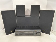 Emerson Stereo Amplifier HT-210 Dolby Surround Pro logic With speakers -Tested