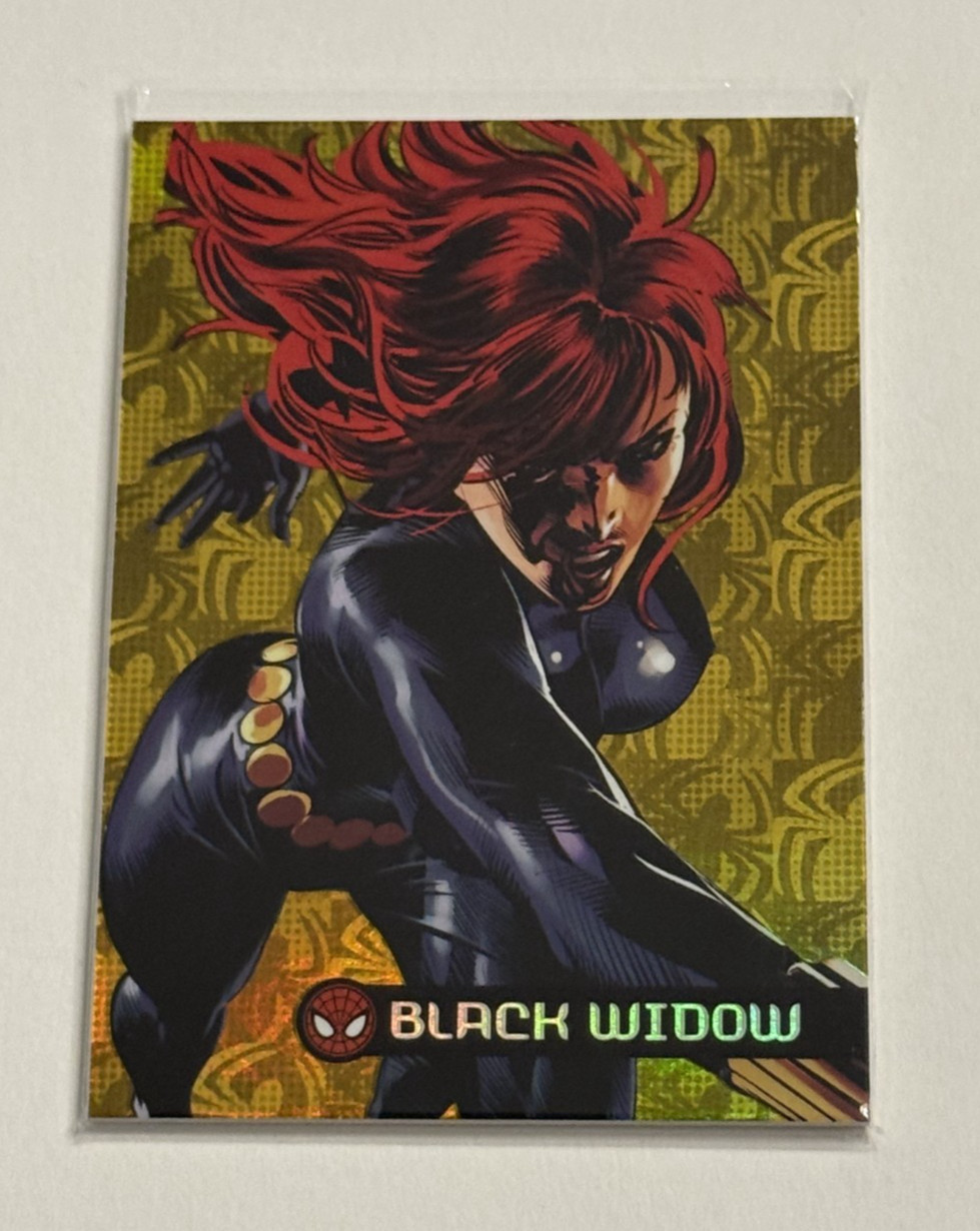 2017 Upper Deck Fleer Ultra Spider-Man Black Widow GC7 Royal Foil 75/99